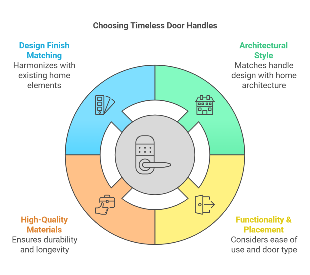 illustration about how to choose the right timeless door handle