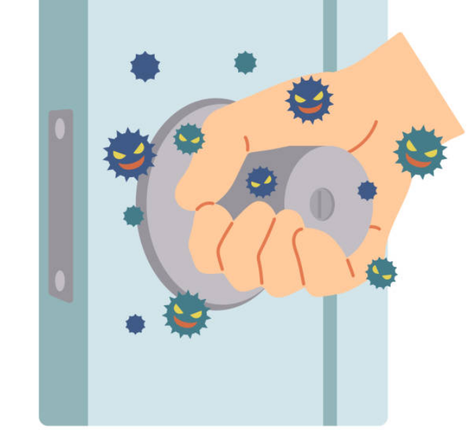 Germs on doorknob