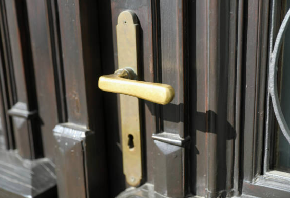 a timeless door handle displayed